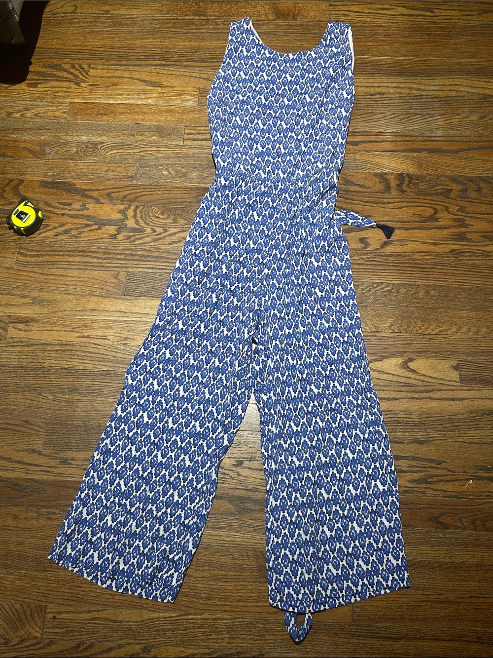 Talbots Blue and White Patterned Sleeveless Bodysuit